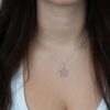 Sterling Silver Geometric Star of David Necklace, Handmade in Israel - handmade in Israel