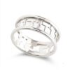 Sterling Silver Hebrew Scripture Ring, Personalized Openwork Judaica - handmade in Israel