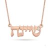 Sterling Silver Shiviti Necklace with Birthstone, Hebrew Judaica - handmade in Israel