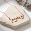 Sterling Silver Shiviti Necklace with Birthstone, Hebrew Judaica - handmade in Israel