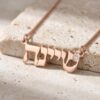 Sterling Silver Shiviti Necklace with Birthstone, Hebrew Judaica - handmade in Israel