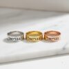 Personalized Hebrew verse ring, handmade in Israel