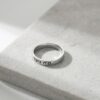 Sterling Silver Hebrew or English Engraved Ring, Personalized Unisex Judaica - handmade in Israel