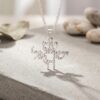 Sterling Silver Am Yisrael Chai Necklace, Hammered Hebrew Judaica - handmade in Israel