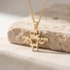 Sterling Silver Am Yisrael Chai Necklace, Hammered Hebrew Judaica - handmade in Israel