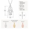 Sterling Silver Hamsa Necklace, 18mm Openwork Pendant, Gold Plated Finish, Handmade Israel - handmade in Israel