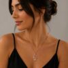 Sterling Silver Hamsa Necklace, 18mm Openwork Pendant, Gold Plated Finish, Handmade Israel - handmade in Israel