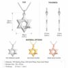 Engraved Star of David pendant, handmade in Israel