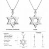 Engraved Star of David pendant, handmade in Israel