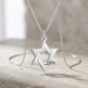 Engraved Star of David pendant, handmade in Israel