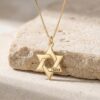Engraved Star of David pendant, handmade in Israel