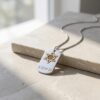 Sterling silver dog tag, handmade in Israel