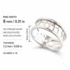Sterling Silver Hebrew Scripture Ring, Personalized Openwork Judaica - handmade in Israel