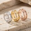 Sterling Silver Hebrew Scripture Ring, Personalized Openwork Judaica - handmade in Israel