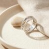 14K Solid Gold Hebrew Ring, Personalized Jewish Wedding Band - handmade in Israel