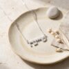 Sterling Silver Shiviti Necklace with Birthstone, Hebrew Judaica - handmade in Israel