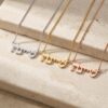 Sterling Silver Shiviti Necklace with Birthstone, Hebrew Judaica - handmade in Israel