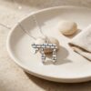 Chai Pendant Necklace Sterling Silver, Jerusalem Western Wall Brick Pattern, 21mm Hebrew Life Symbol - handmade in Israel