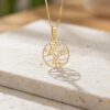 Am Yisrael Chai round pendant necklace, handmade in Israel