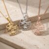 Am Yisrael Chai round pendant necklace, handmade in Israel