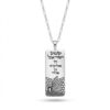 Western Wall Dog Tag Necklace Sterling Silver, Hebrew Verse Engraving, 40mm Pendant - handmade in Israel