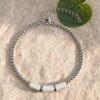 Personalized Hebrew Name Bracelet for Men, Stainless Steel Dad Gift - handmade in Israel