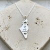 Israel Map Necklace Sterling Silver, Star of David, No Other Country or Custom Engraving - handmade in Israel
