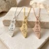 Israel Map Necklace Sterling Silver, Star of David, No Other Country or Custom Engraving - handmade in Israel
