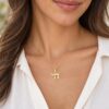14K Gold Heart Necklace with Hebrew Chai, Solid Yellow or White, 21mm Judaica Pendant - handmade in Israel