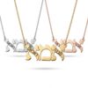 Hebrew Mama Necklace Sterling Silver, Ima Pendant Engraved with Kids Names, 32mm - handmade in Israel