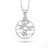 Am Yisrael Chai round pendant necklace, handmade in Israel