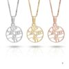 Am Yisrael Chai round pendant necklace, handmade in Israel