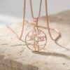 Am Yisrael Chai round pendant necklace, handmade in Israel