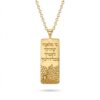 Western Wall Dog Tag Necklace Sterling Silver, Hebrew Verse Engraving, 40mm Pendant - handmade in Israel
