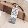 Western Wall Dog Tag Necklace Sterling Silver, Hebrew Verse Engraving, 40mm Pendant - handmade in Israel
