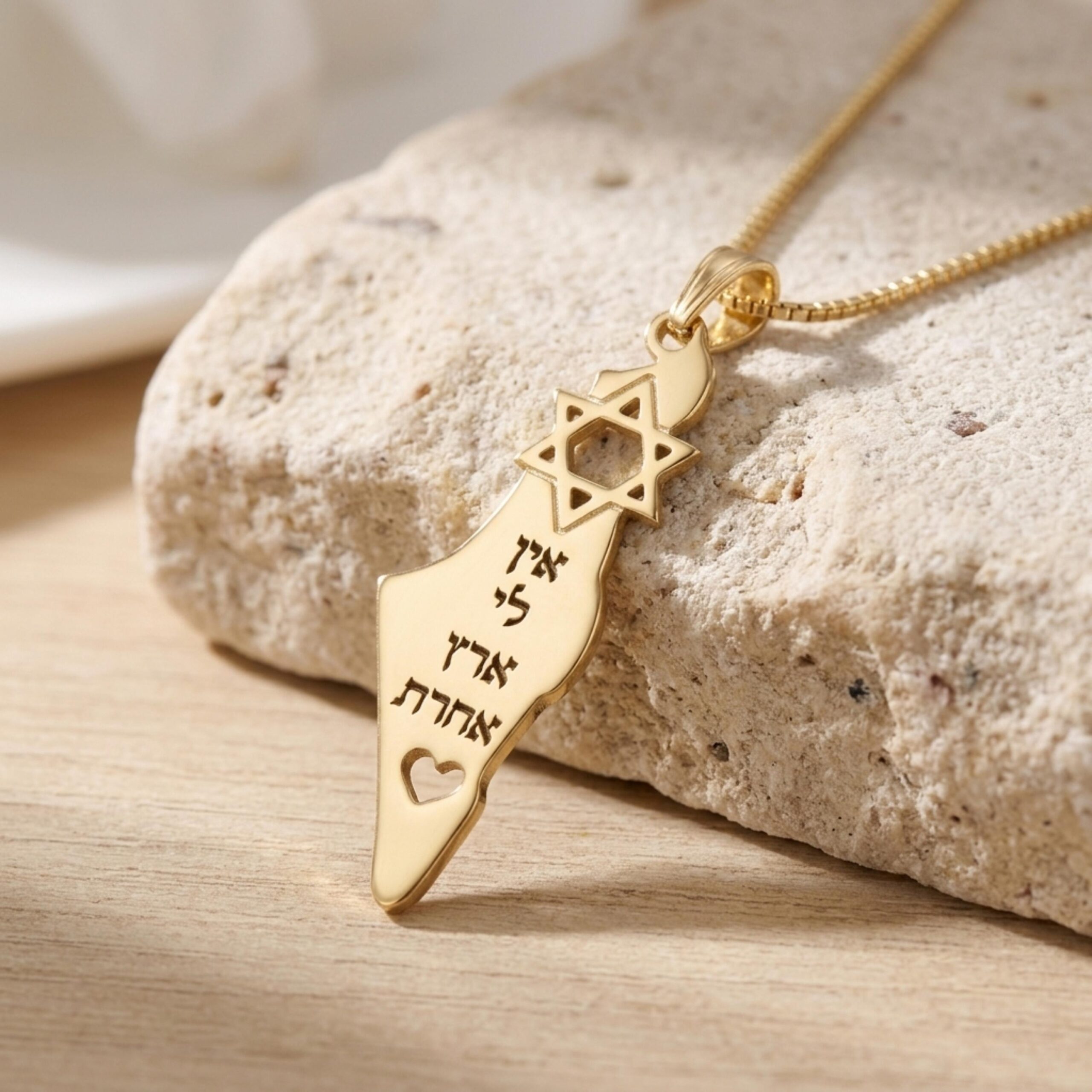 Israel Map Necklace Sterling Silver, Star of David, No Other Country or Custom Engraving Israel Map Necklace Sterling Silver, Star of David, No Other Country or Custom Engraving