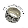 Hebrew Spinner Ring Sterling Silver, 12mm Wide Band, Three Custom Engraved Bible Verses - handmade in Israel