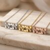 Hebrew Mama Necklace Sterling Silver, Ima Pendant Engraved with Kids Names, 32mm - handmade in Israel