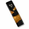 Black epoxy olive wood mezuzah case, Style 10, on a white background - each piece is one of a kind