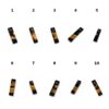 Numbered chart of all black epoxy olive wood mezuzah styles 1-10 - choose your style by number