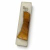 White epoxy olive wood mezuzah case, Style 9, on a white background - each piece is one of a kind