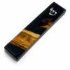 Black epoxy olive wood mezuzah case, Style 4, on a white background - each piece is one of a kind