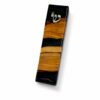 Black epoxy olive wood mezuzah case, Style 6, on a white background - each piece is one of a kind